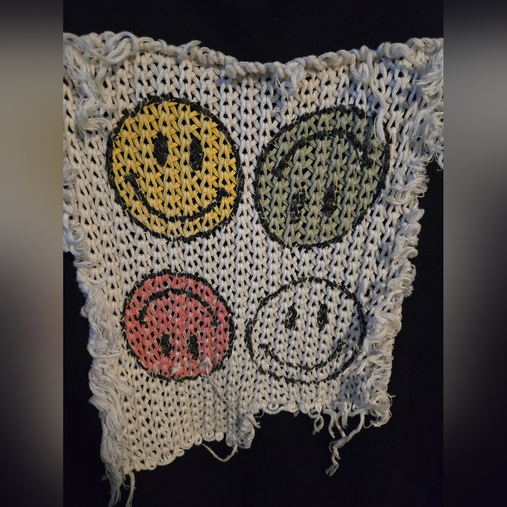 BiBi Black Sweater with Smiley Patch - image 4